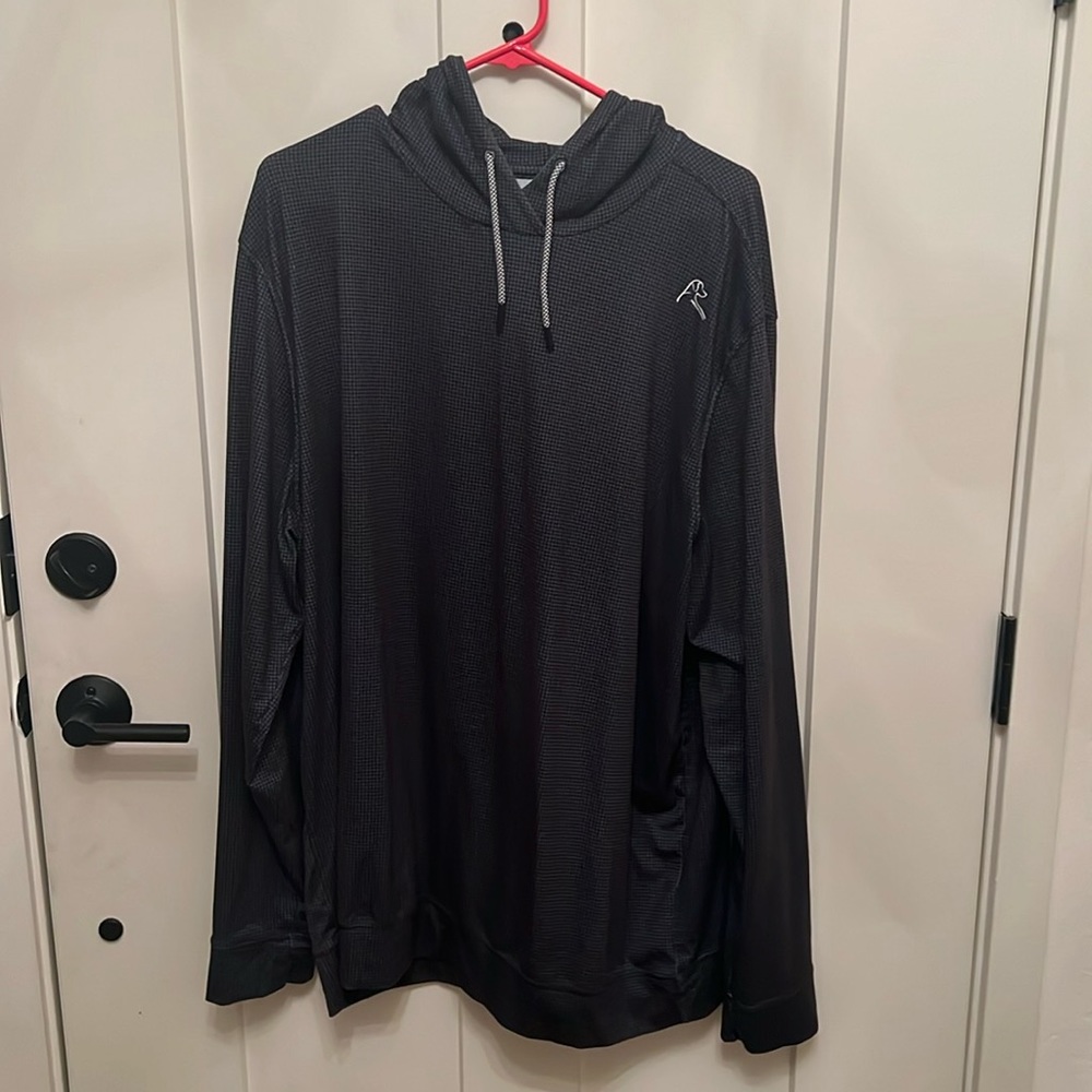 Mens XXL black houndstooth Rhoback hoodie